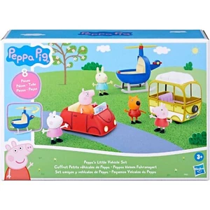 Peppa Pig Little Vehicle Set Car, Helicopter, Camper + 5 Figures Preschool F9423 - Picture 1 of 5