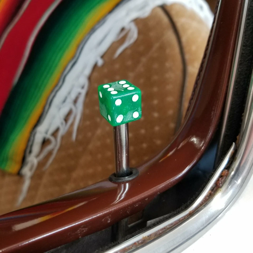 Kit de émbolo de cerradura de puerta vintage de 4 piezas de dados verdes transparentes bel air clásico real tracción trasera Foto 1 de 4