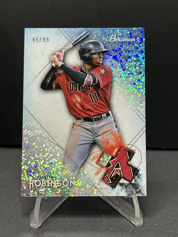 2021 Bowman Sterling #BSP-1 Kristian Robinson Speckle Refractor /99 - Image 1 of 2