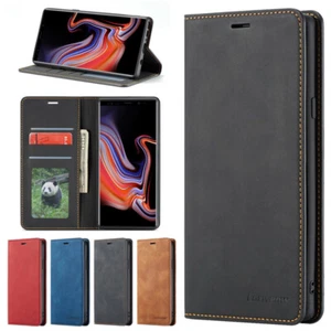 For iPhone 16e 15 XR 12 13 14 7 11 Magnetic Leather Flip Wallet Card Case Cover - Picture 1 of 36
