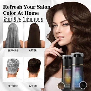 Polar Hair Dye Shampoo Essence Color Instant Colour Natural For Women Men 200ML - Picture 1 of 21
