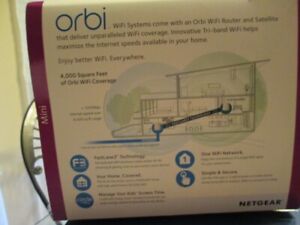 New Orbi NetGear Armour security system wireless router & satellite 5000'150MBPS
