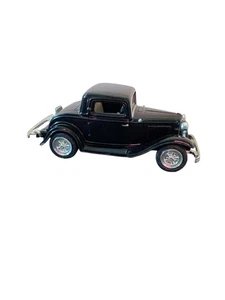 Motor Max Black 1932 Ford Coupe Hot Rod Diecast Toy Car 1/43 #C4057 4 Inch - Picture 1 of 11
