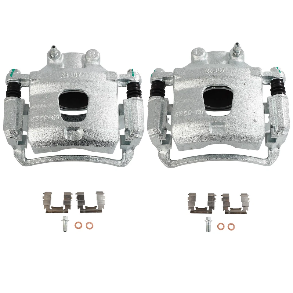 Pinzas de freno delanteras izquierda y derecha para Nissan Máxima V6 3,0 L 1989-1999 con par de soportes Foto 1 de 4