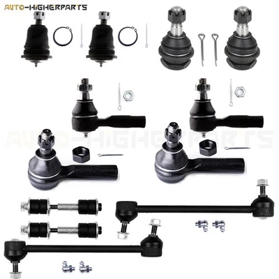 For 2000-2004 Nissan Xterra Frontier 12 Pcs Front & Rear Sway BarsTie Rod Ends Foto 1 de 4