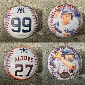 NY YANKEES HOUSTON ASTROS BALL 2025 JUDGE ALTUVE COLLECTIBLE BASEBALL MLB - Picture 1 of 6