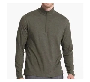 Vuori Ease Performance Half Zip 2.0 Long Sleeve Stretch Green Pullover Size M - Picture 1 of 10