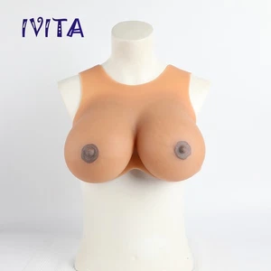IVITA 6XL FF Cup Artificial Silicone Breast Form Crossdresser Boobs Half Body - Picture 1 of 12
