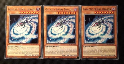 Yu-Gi-Oh! 3x Galactic Spiral Dragon, MZTM-EN079, Rare, 1. Auflage, Deutsch, NM - Bild 1 von 2