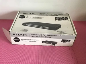 Open Box Belkin OmniView Pro2 4-Port KVM Switch F1DA104T #3 - Afbeelding 1 van 4