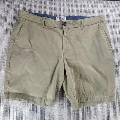 Pantalones Cortos Original Penguin Para Hombre 38 Caqui Chino Frente Plano Sarga Informal 9 Entrepiernas Foto 1 de 4