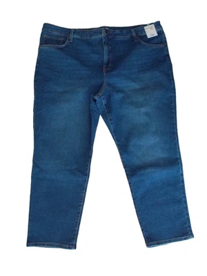 Pantalones de mezclilla rectos TERRA & SKY azul lavado oscuro talla 22W Petite nuevos con etiquetas Foto 1 de 4