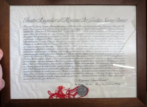 1971 - DIPLOMA ORDINE MILITARE DI MALTA A LORENZO TACCHELLA GENOVA + MEDAGLIA - Imagen 1 de 12