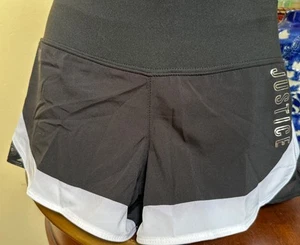 NWT Justice Color Block Running Shorts Size 8 Black / White - Picture 1 of 2