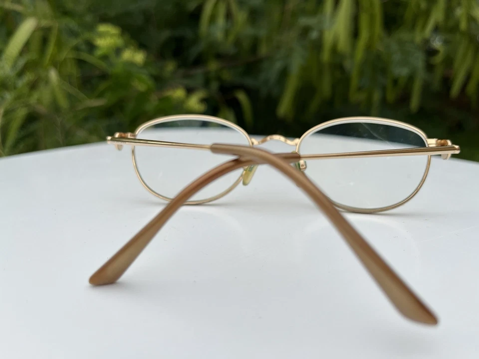 Ted Lapidus Raro Oro Wireframe Ovalado Gafas con Lentes Transparentes Francia De Colección Foto 1 de 4