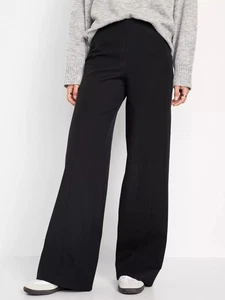 Old Navy Gr. Medium Petite Pixie Wide Leg High-Rise Pull-On Black Hose Stretch - Bild 1 von 16