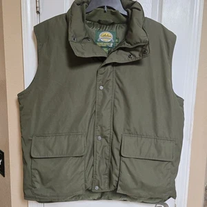 Cabelas grün durchgehender Reißverschluss Premium Northern Goose Daunen gefütterte Weste Jacke Herren XLT - Bild 1 von 8