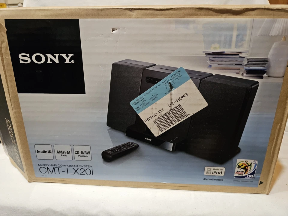 Open Box Sony Micro Hi-Fi Component System CMT-LX20i CD iPod Player NO REMOTE - Image 1 of 4