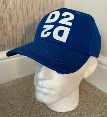 Gorra De Béisbol Deportiva Con Logo Espejado Azul DSQUARED2 BNWT - Imagen 1 de 4