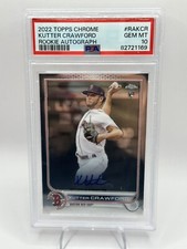 2022 Topps Chrome Kutter Crawford RC Auto PSA 10