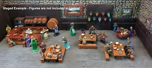 JUEGO 2 MESAS DE TABERNA PINTADAS A MANO Y CARGADAS - Funciona con Dwarven Forge, D&D, DnD - Imagen 1 de 2