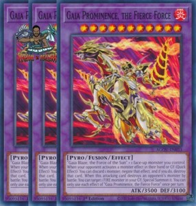 Yugioh! 3x Gaia Prominence the Fierce Force AGOV-EN033 Common 1st Ed NM