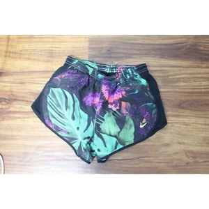 Nike Girls Running Tropical Palm Leaf Shorts Size M - Picture 1 of 5