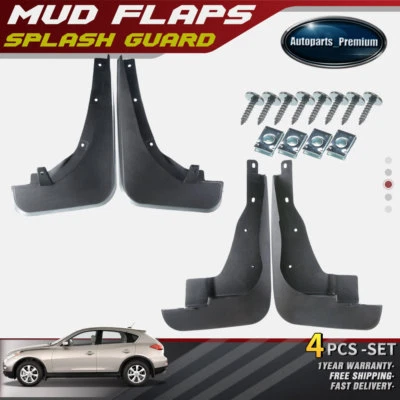 4x Protectores contra salpicaduras guardabarros pasajero + conductor para Infiniti EX35 EX37 QX50 10-17 Foto 1 de 4