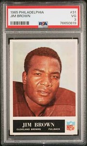 Jim Brown 1965 Philadelphia Football Card #31 Graded PSA 3 76650819