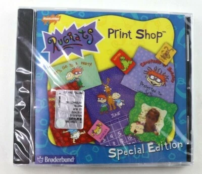 Vintage 90s Nickelodeon Rugrats Print Shop CD Rom Brand New Sealed - Image 1 of 3