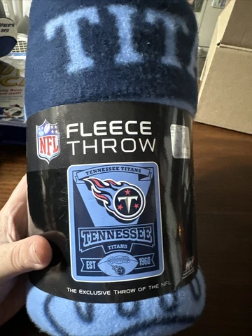 Brand New NFL TENNESSEE TITANS Large Soft Fleece Throw Blanket 50" X 60" Cover