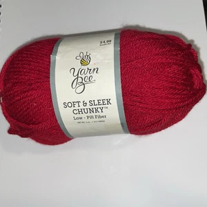 Yarn Bee Yarn SOFT & SLEEK CHUCKY - # 600 Red - 5oz / 211yd / 142g / 193m - Picture 1 of 5