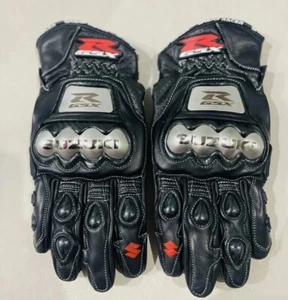SUZUKI GSXR Motorcycle Leather Racing Gloves Motorbike Riding Gloves All Sizes - Bild 1 von 8