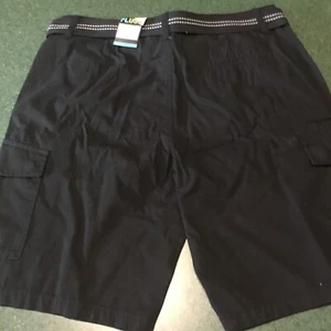 Vintage Plugg Cargo Shorts Men's 32 Black 13" Inseam Baggy Utility P434217FM Nwt - Picture 1 of 6