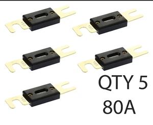 QTY 5 80 Amp ANL Inline Fuse by Voodoo Car Audio For Fuse holder - Picture 1 of 4
