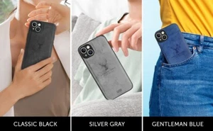 Alpha Digital Soft Texture TPU Cloth Protective Case for iPhone14/14Plus - Picture 1 of 12