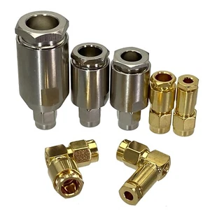 Abrazadera de enchufe macho conector SMA para cable RG316 / RG58 / RG8X / RG5 RG6 / RG8 - Imagen 1 de 8