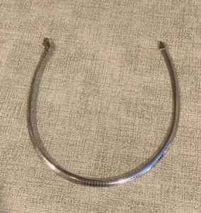 Technibond 5.2mm Herringbone Chain Necklace 14K Yellow Gold Plated Silver-16” - Picture 1 of 3