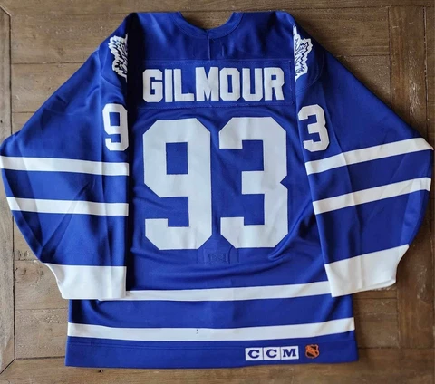 Vintage CCM Toronto Maple Leafs Doug Gilmour #93 Center Ice Jersey w/Strap Sz 48 Cover