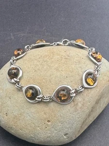 PULSERA GENUINA ÁMBAR BÁLTICO VERDE .925 Plata de Ley ¡ENVÍO RÁPIDO GRATUITO! - Imagen 1 de 23