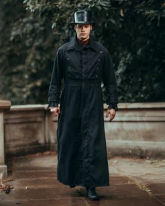 Mytholon Kandor Mantel Baumwolle Schwarz XXL Larp Mittelalter Reenactment #25212 - Bild 1 von 5