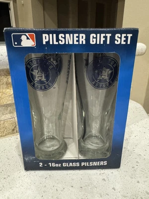 MLB - Houston Astros-2 16 oz. Pilsner Glasses Gift Set - Baseball - Image 1 of 4