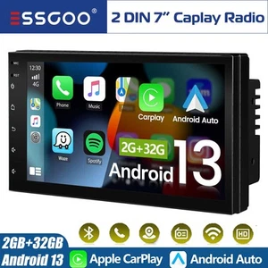 2+32GB 7" Android 13 Doble 2 Din Coche Carplay Estéreo Radio GPS Navegación Pantalla Táctil - Imagen 1 de 13