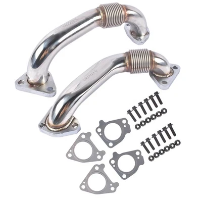 2x Up Pipes for Chevy Silverado GMC Sierra 2500 HD 3500 6.6L 2001 2002 2003 2004 - Image 1 of 4