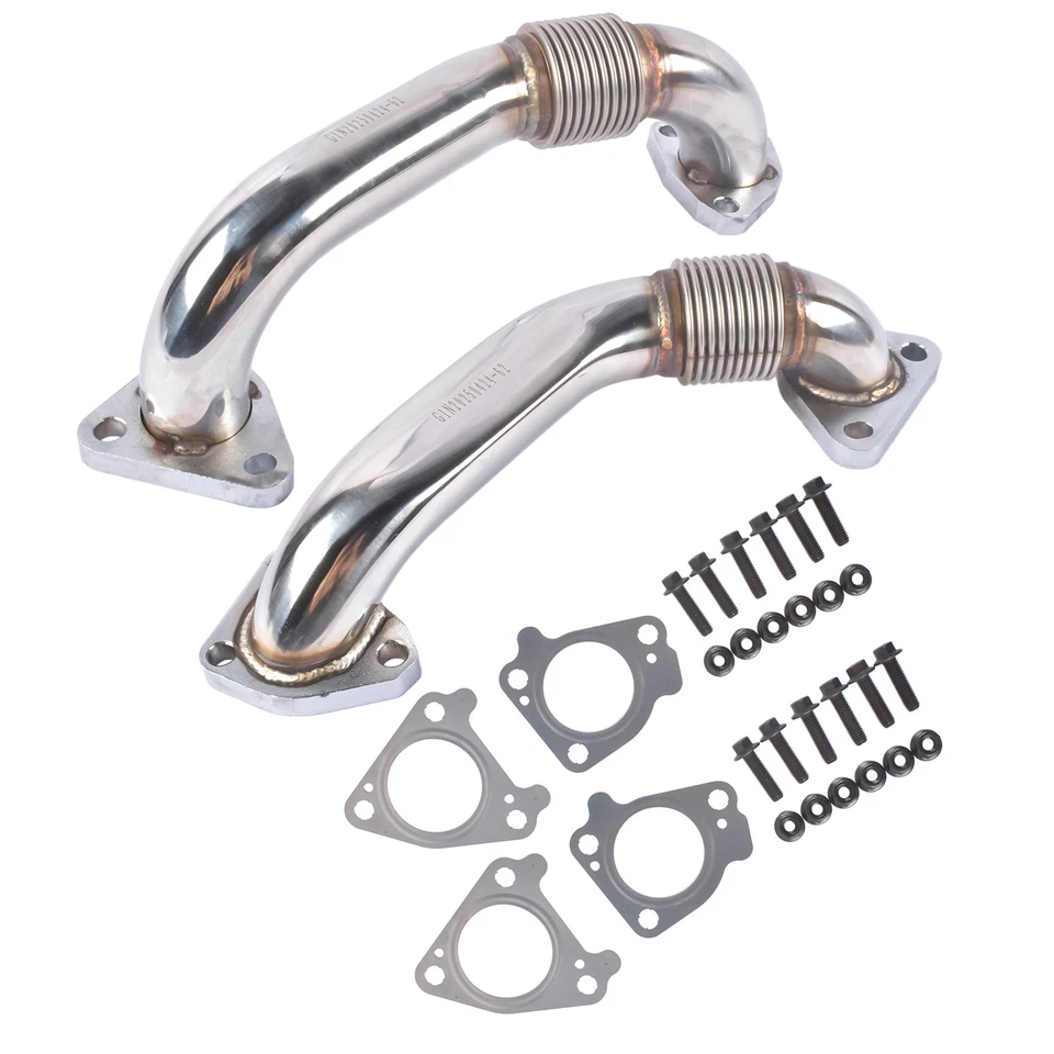 2x Up Pipes for Chevy Silverado GMC Sierra 2500 HD 3500 6.6L 2001 2002 2003 2004 - Image 1 of 4