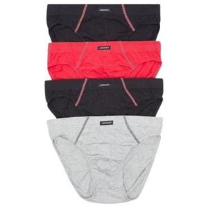 4 x Mens Jockey Cotton Briefs Black/ Grey/ Red Underwear - Picture 1 of 11