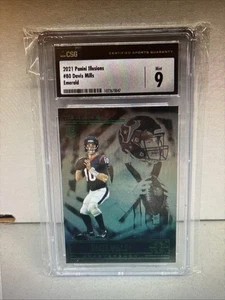 2021 Panini Illusions #80 Davis Mills Emerald rookie card graded 9-Football-B10 - Imagen 1 de 2