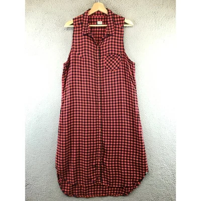 Kavu Brighton Dress Women's L Plaid Sundress Rayon - Image 1 of 4
