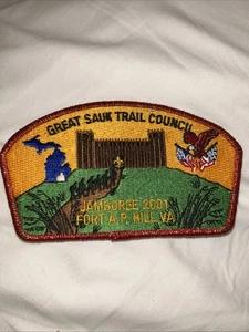 Como nuevo 2001 JSP Great Sauk Trail Council Red Mylar Border - Imagen 1 de 2