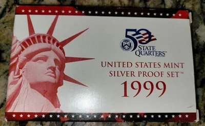 1999 United States Mint Silver Proof Set – 50 State Quarters COA - Image 1 of 4